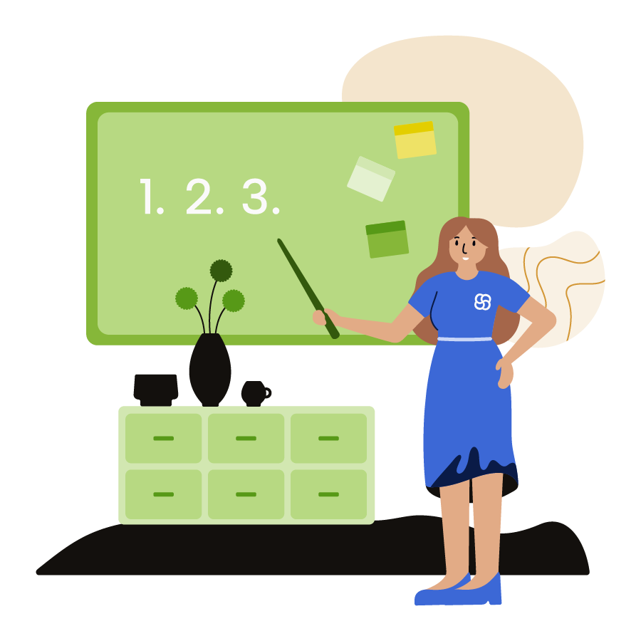 A Consolidation Expert pointing at 1-2-3 steps.