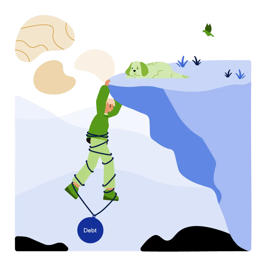 Woman standing in front of a road with a sign labelled Pension.